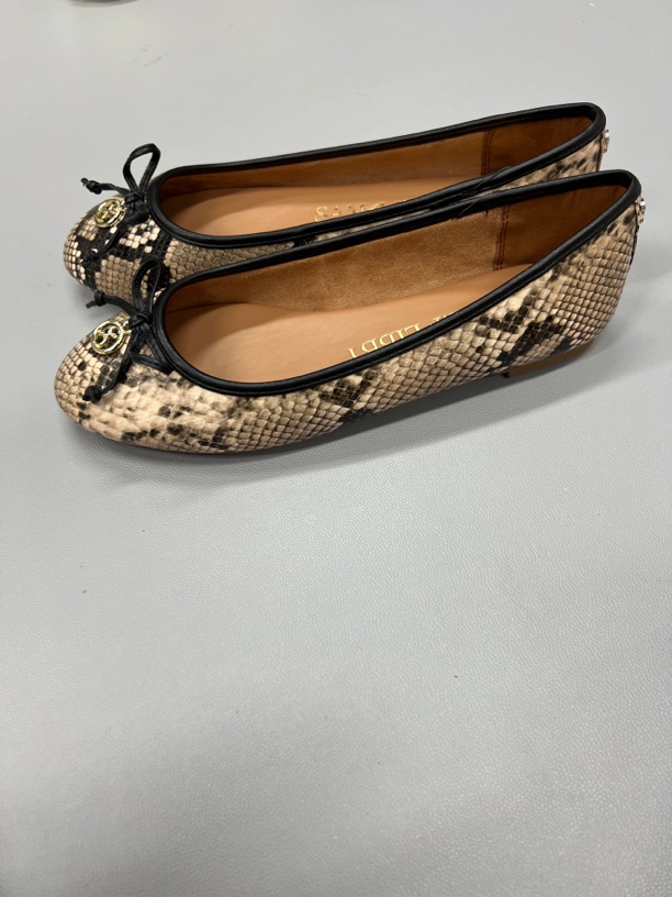 全新未使用  SAM 蛇纹 C348 蝴蝶结浅口单鞋