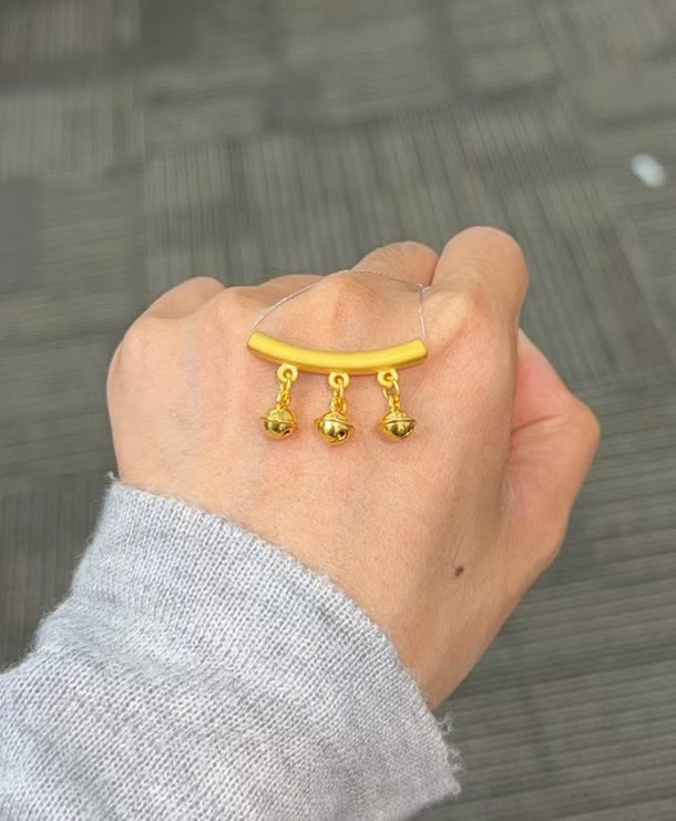 足金999 3d铃铛弯管