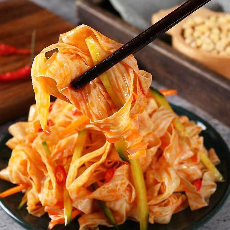 豆皮丝大豆素肉豆制品大豆蛋白炒菜凉菜配菜地方特色美食商品图