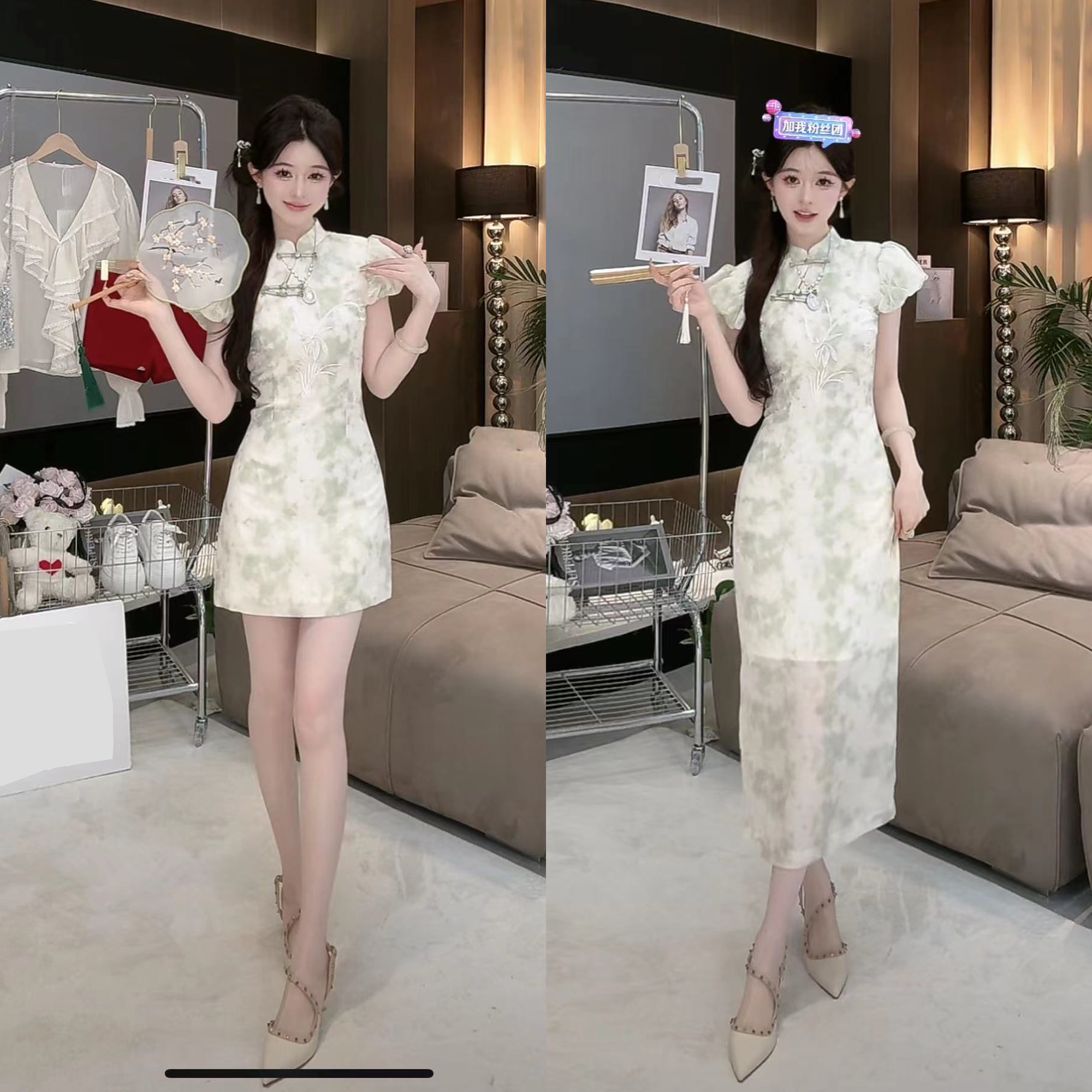 【千寻严选】小苍兰C4LYQ1528旗袍连衣裙预