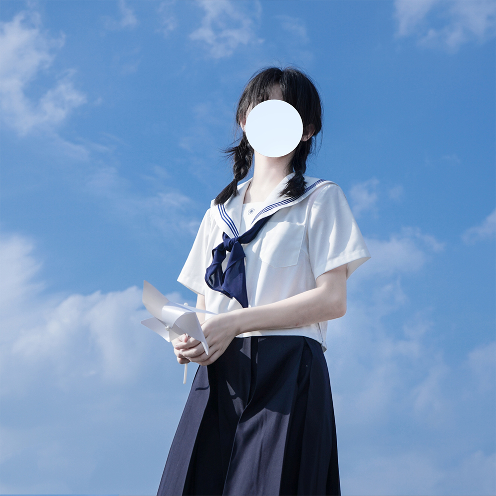 樱花家族十年jk制服【花绀三本】关西襟替换胸档水手服短袖夏季女