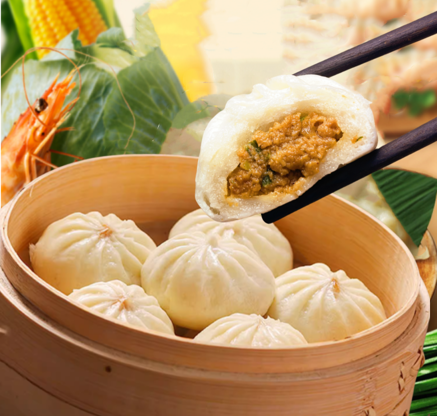 【拍7笼送8笼共15笼104个4斤4包】鲜肉小笼包早餐蒸煎包子发顺丰D3