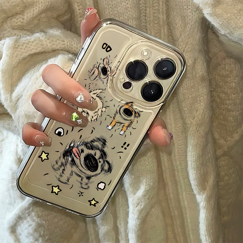 苹果华为oppo小米vivo甩掉烦恼小狗iphone15pm太空14/13手机壳x软