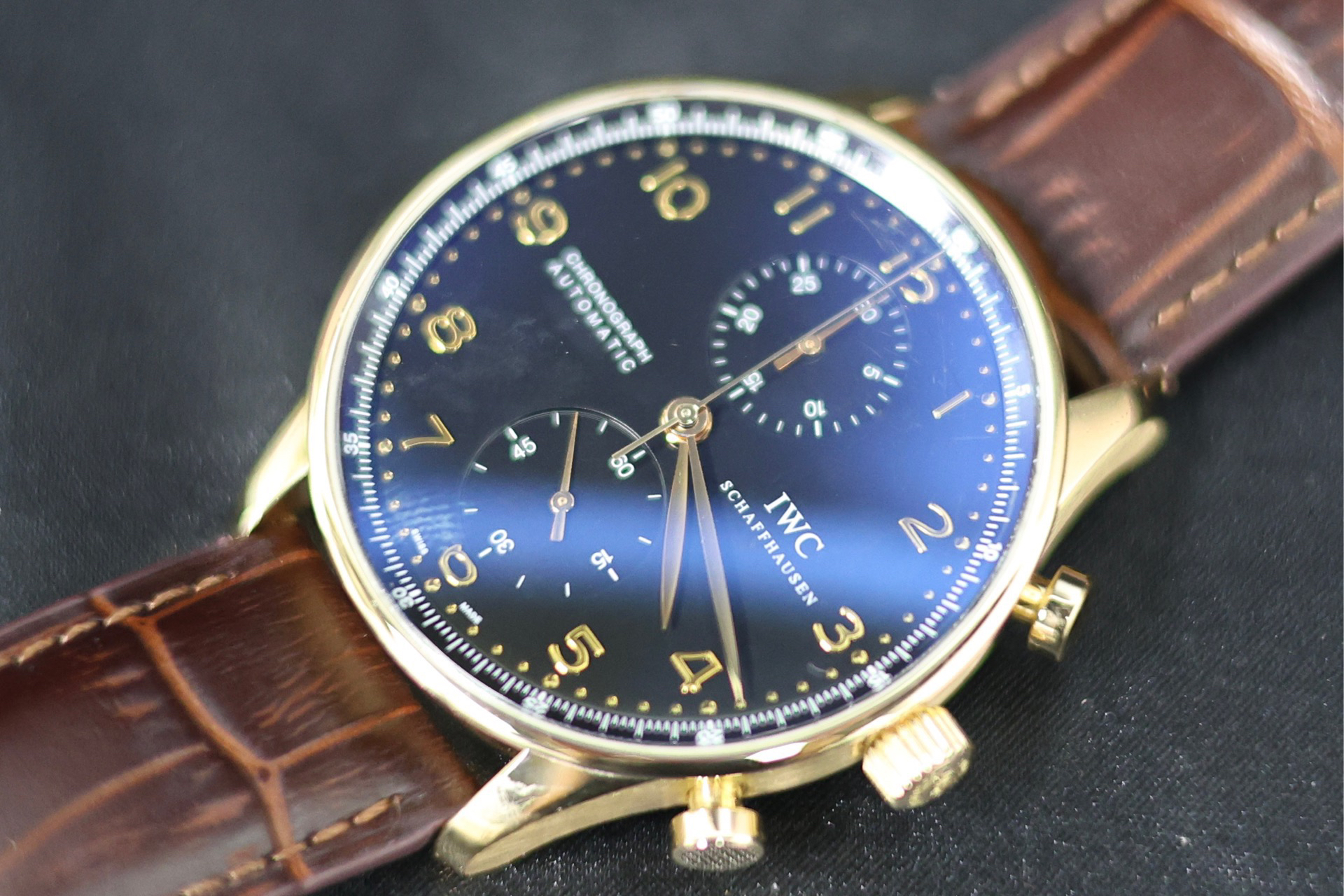 95新 IWC/万国 葡萄牙/男士计时腕表/表径41/IW371415/单表