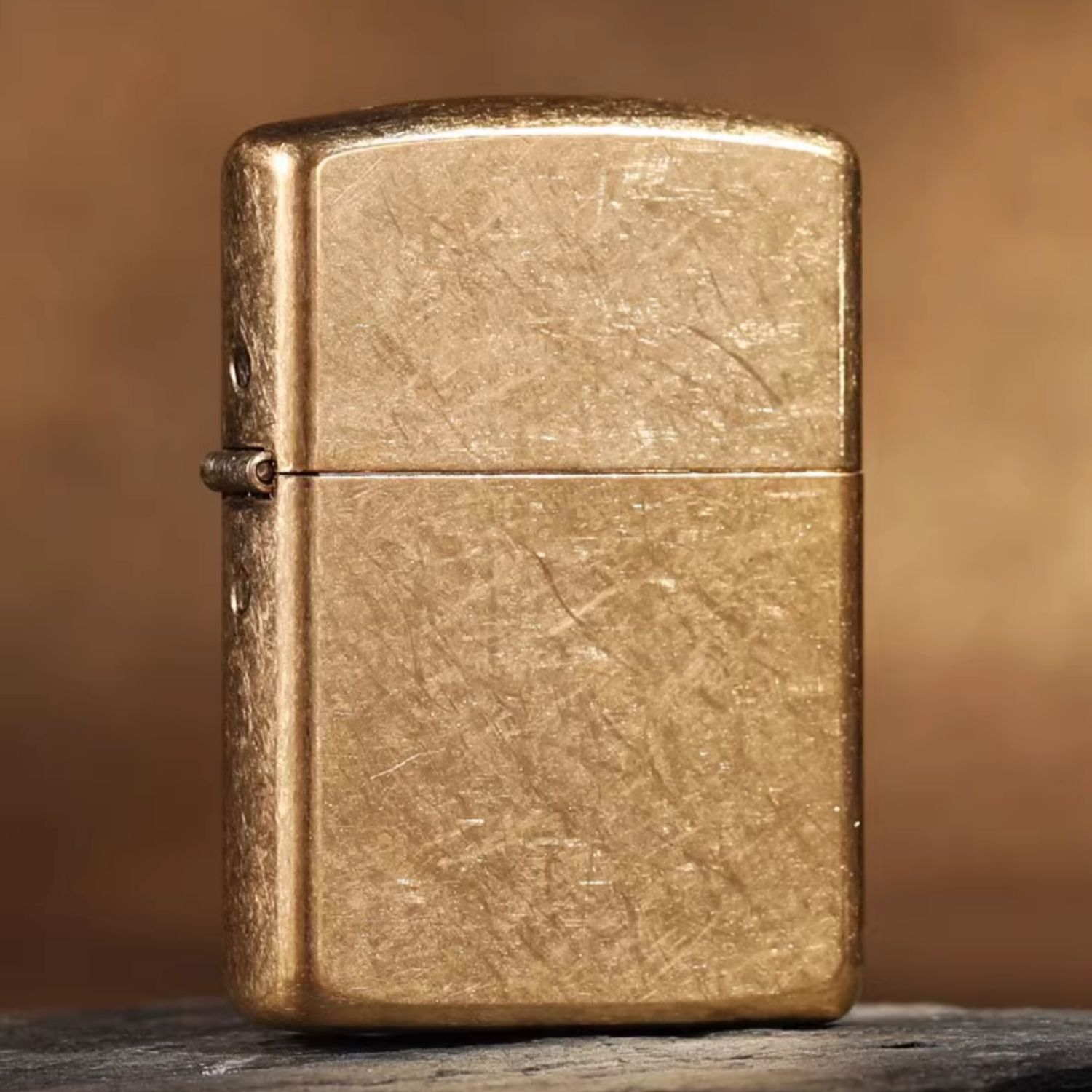 ZIPPO/之宝黄铜花纱光板盔甲官方正品双面个性金色防风原BMJ1