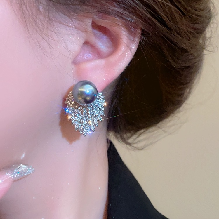 铜合金耳饰 时尚e1123贝珠