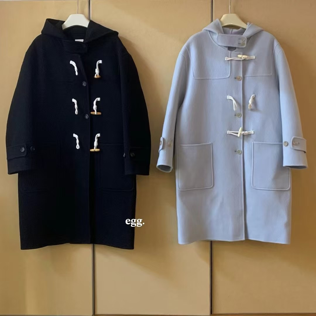 no退换 韩国进口牛角扣大衣