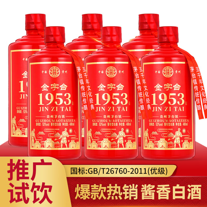 煮品汇贵州金字台1953酱香型53度白酒53度400