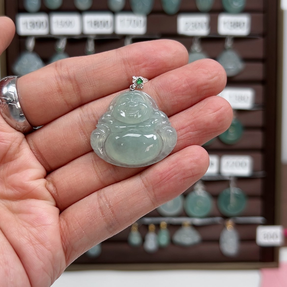 【闪购商品】翡翠颈饰18K金镶嵌