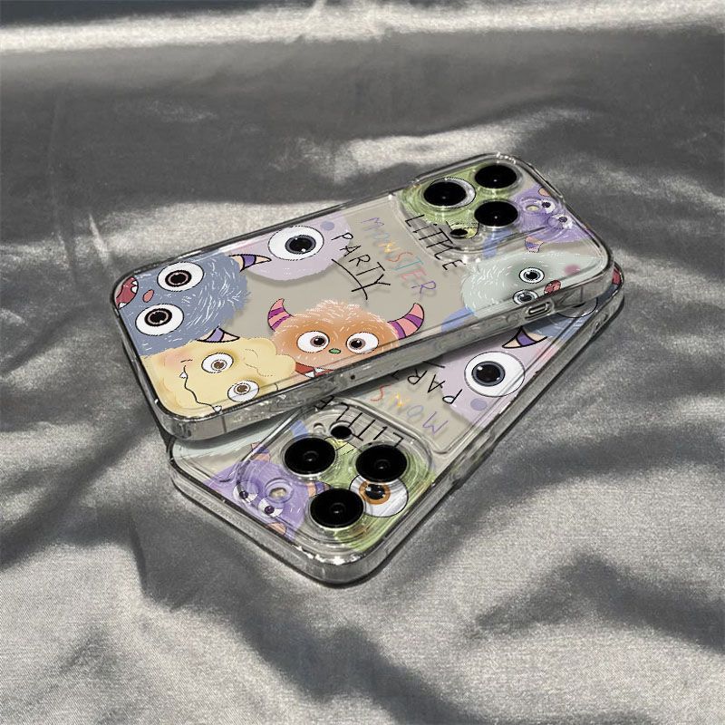 小怪兽iPhone14promax手机壳13苹果12透明11卡通78plus全包xr软xs