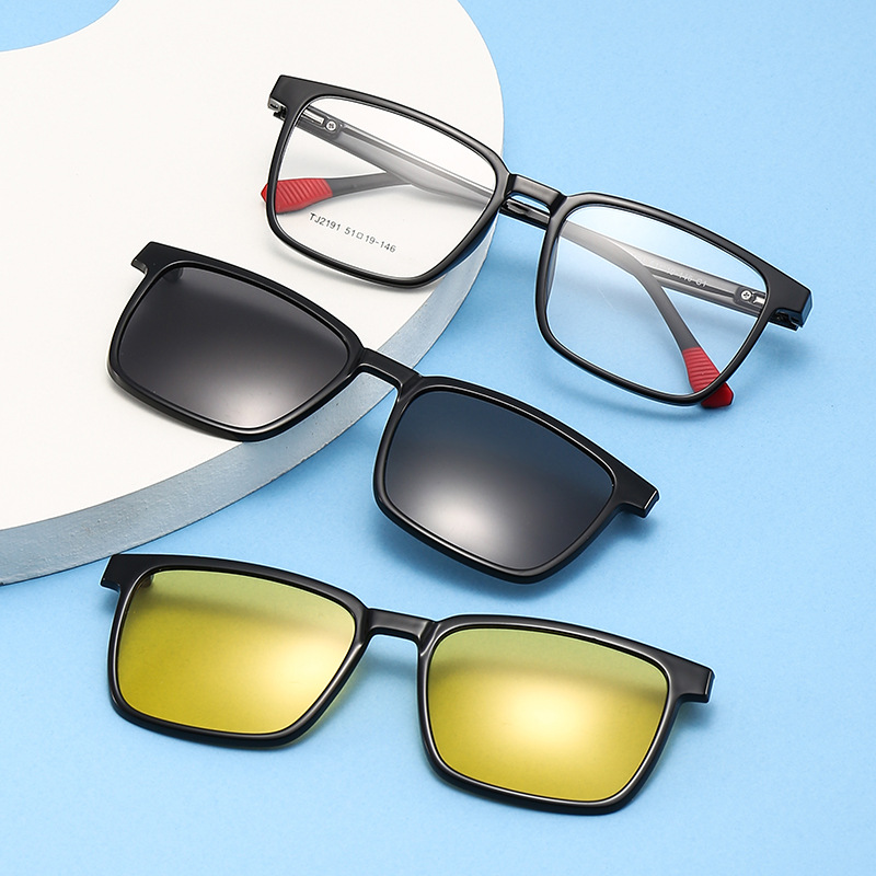 壹号眼镜/小框翻盖磁吸眼镜框架三合一TR90偏光墨镜近视磁吸套镜