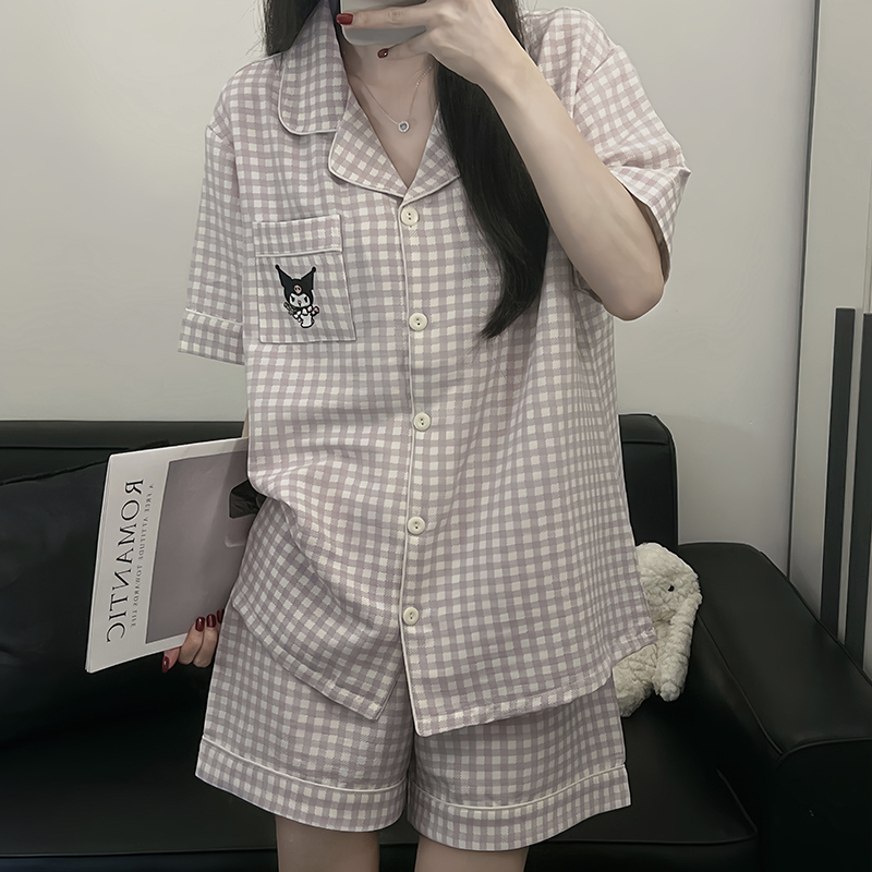 睡衣女短袖夏季甜美薄款套装2024年新款女款网红爆款家居服可外穿