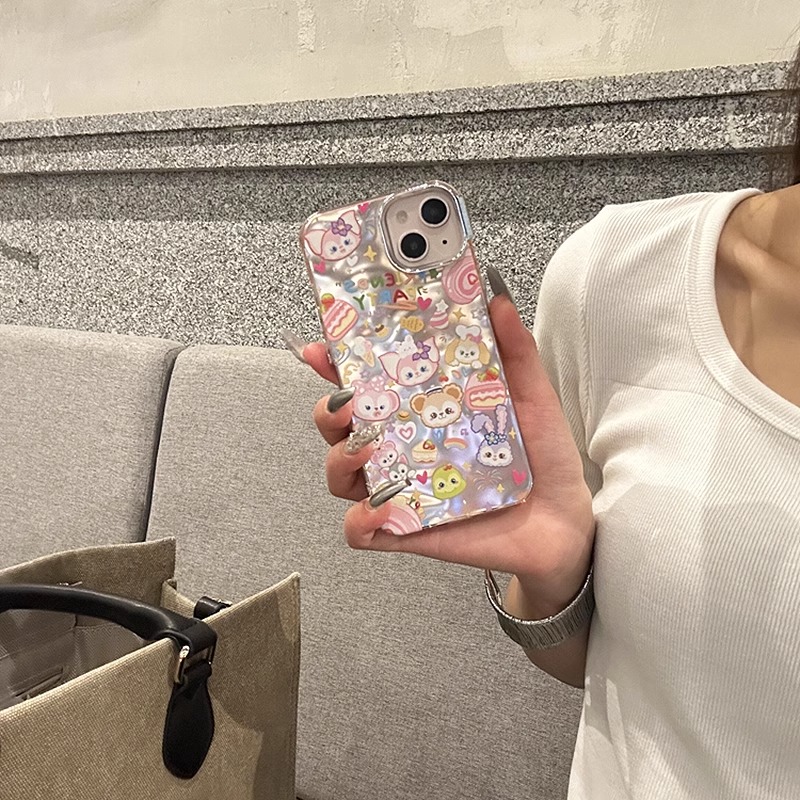 玲娜贝儿iphone14苹果15promax手机壳电镀水波纹13女款12卡通可爱