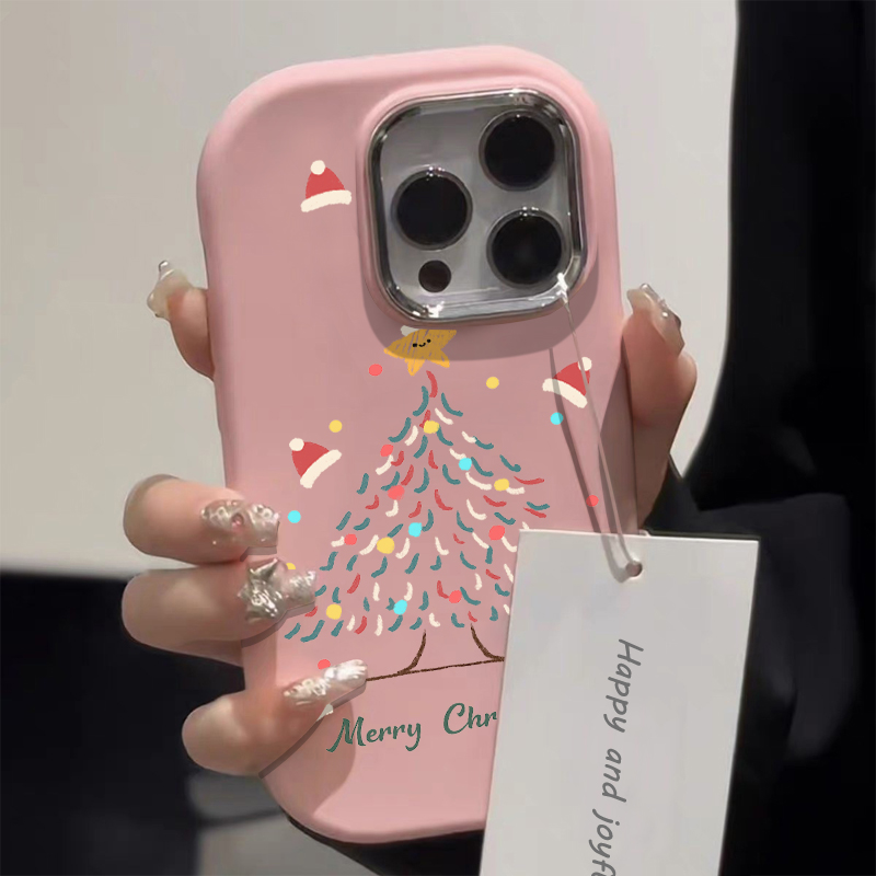 ins雪人圣诞树iphone14苹果手机壳15promax金属13pro防摔12卡通11