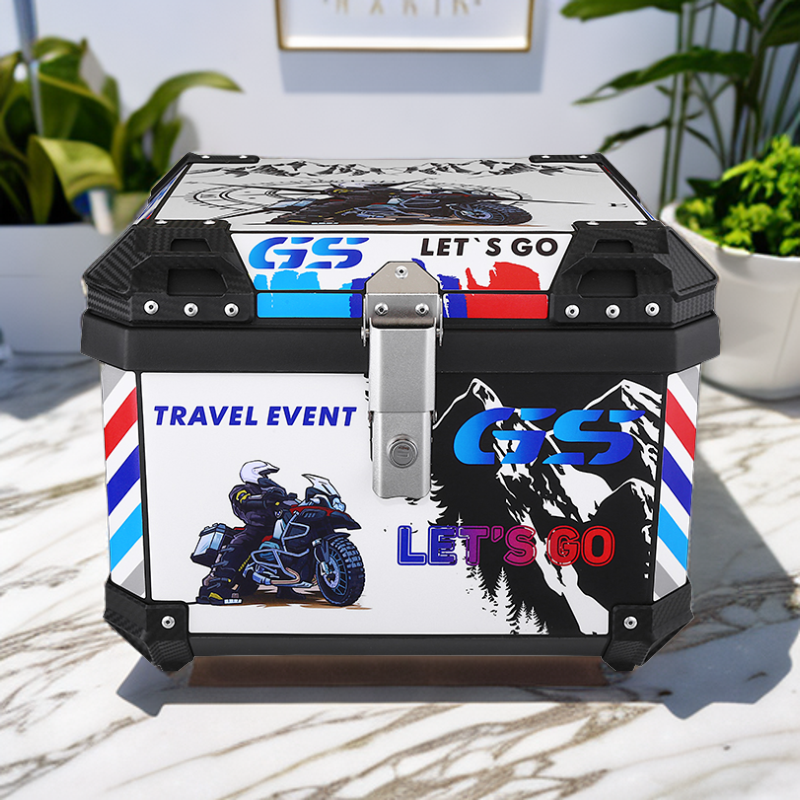 碳钢底座大容量摩托车外卖尾箱防水pp防盗九号小牛电动车后备箱