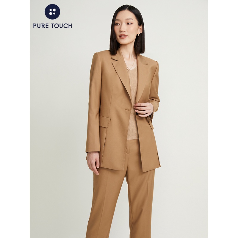 Pure Touch翕翕色修身收腰气质开叉西装