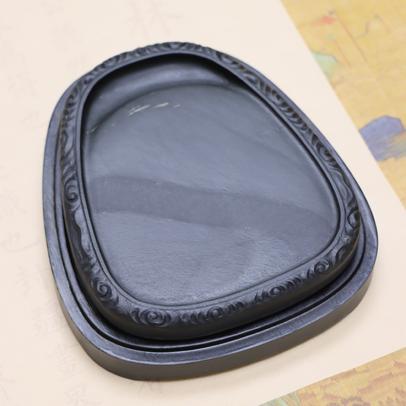 非遗歙砚龙尾四大名坑眉子坑阔眉灵猫砚发墨如油礼品收藏