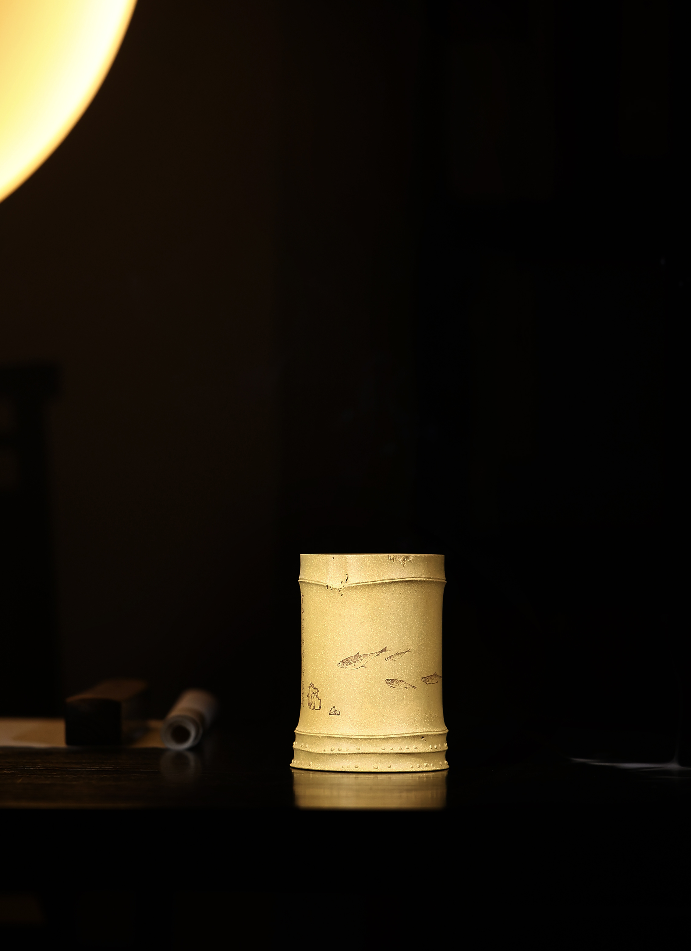 【知守.茶器】寒玉笔筒，王翔作品