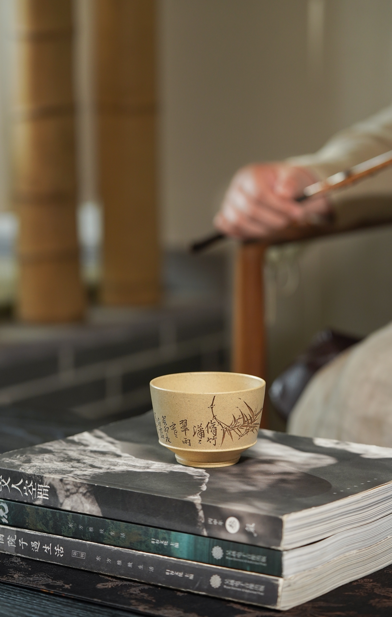 【知守.茶器】本山段泥刻绘款主人杯，余霞作品店铺特惠款