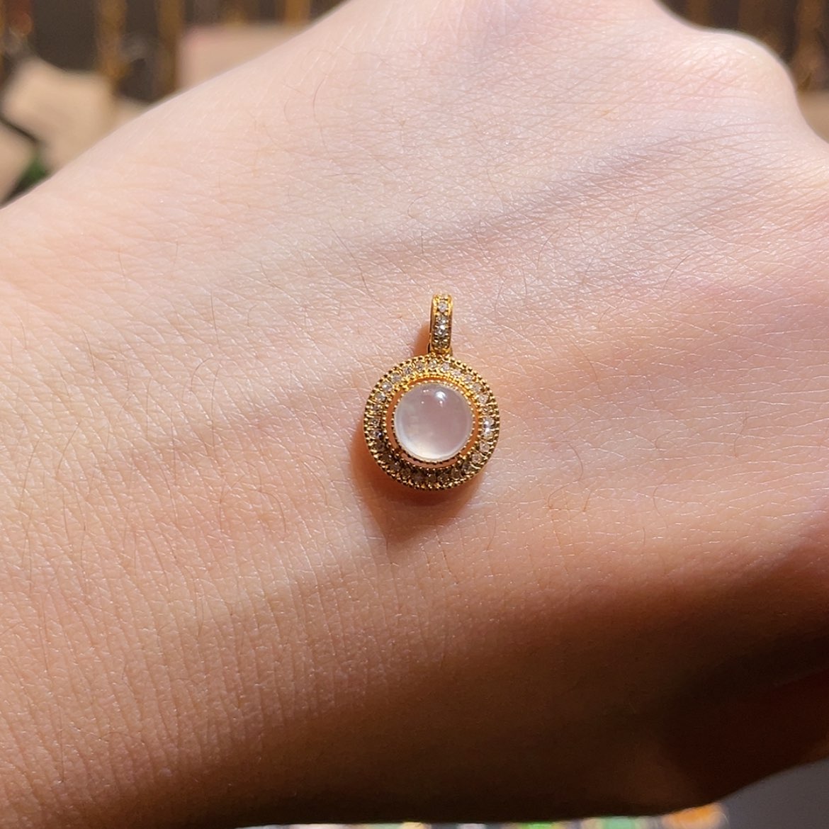 【闪购商品】翡翠吊坠18K金镶嵌