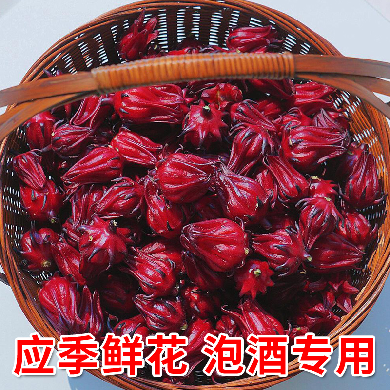 【新鲜洛神花】现摘红桃k鲜果泡酒酵素果酱花茶新鲜玫瑰茄原料