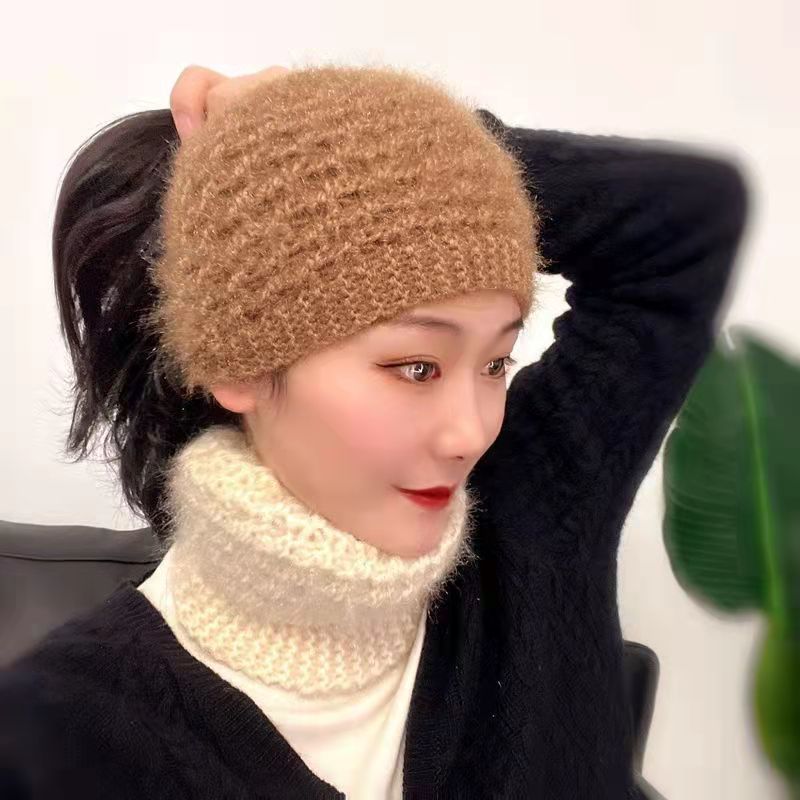 秋冬包头头套冬季大头围时尚保暖产妇头巾宽边防风月子发带女产后