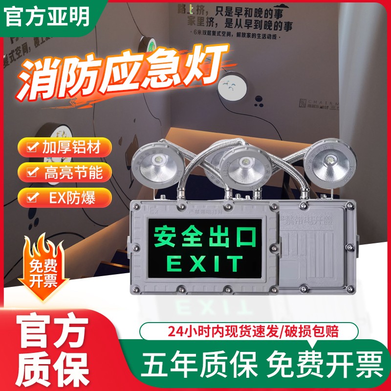 国标防爆型应急出口照明灯指示灯牌加油站商用消防疏散应急灯