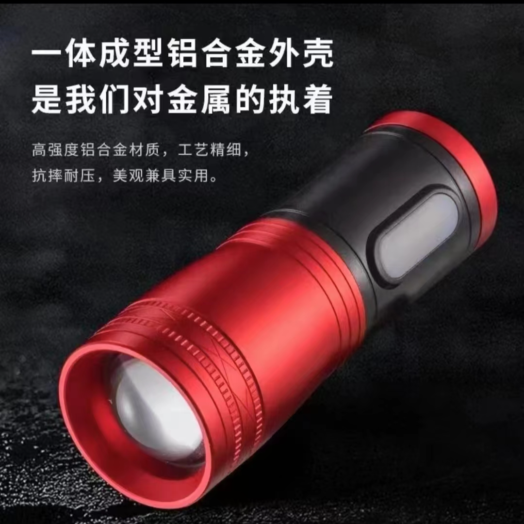 夜钓灯激光炮一体钓鱼灯双光源蓝光白光闪烁夜钓灯USB手机充电
