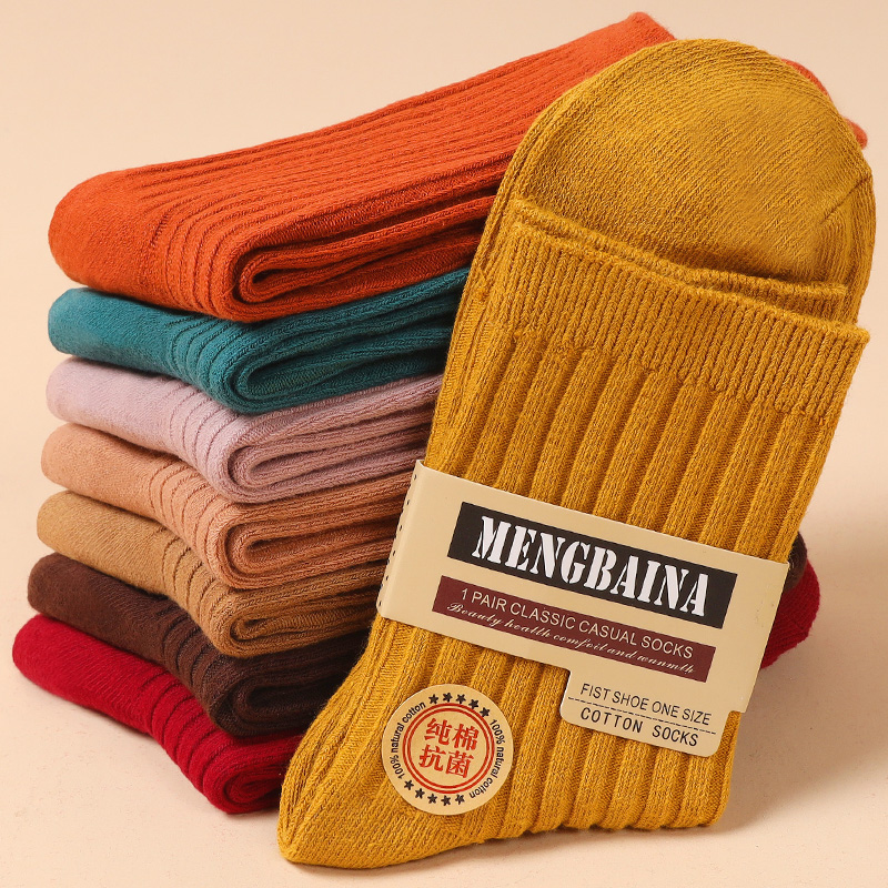 【好物分享】诸暨袜子女款中长筒秋冬季加厚保暖ins潮百搭纯色运动