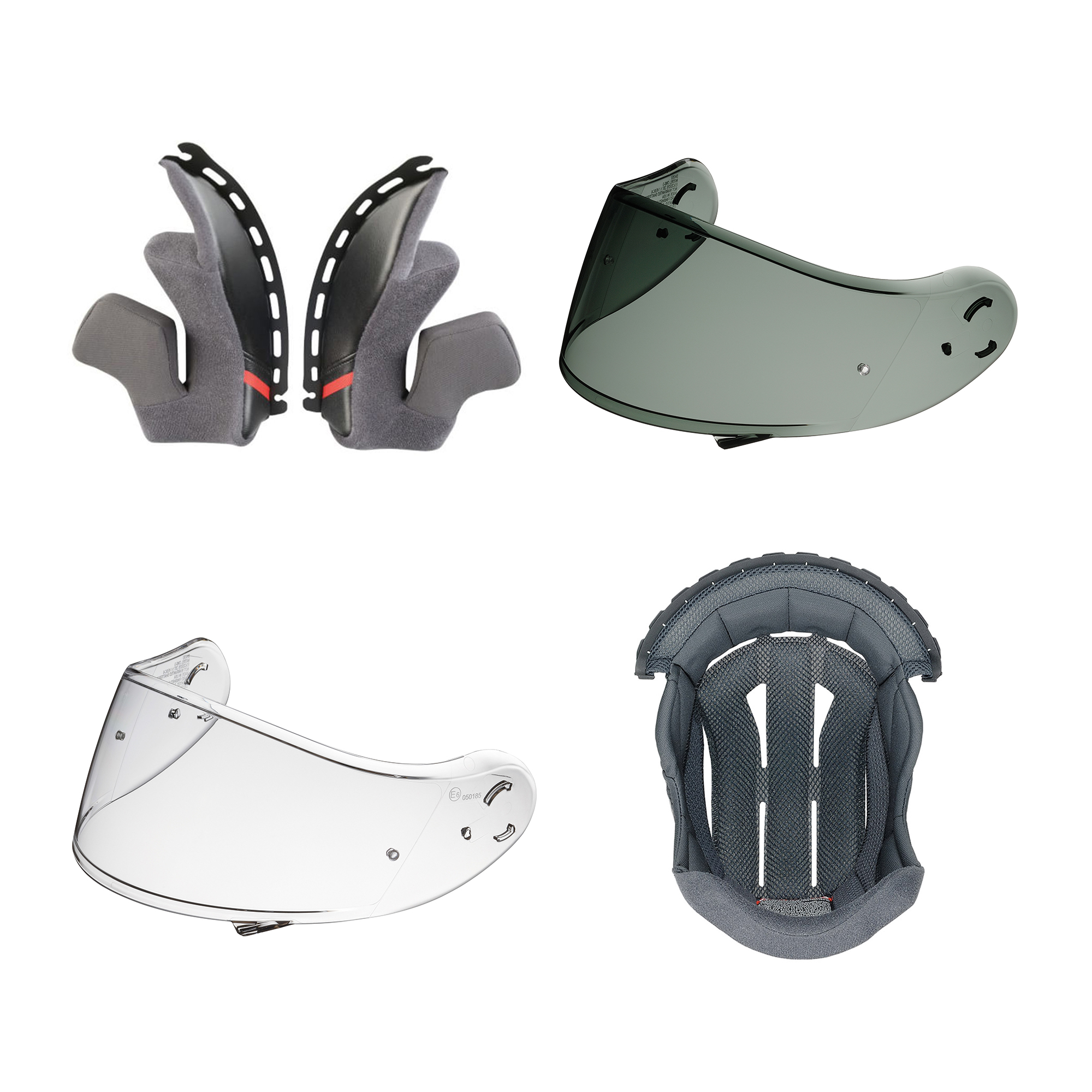 原厂SHOEI镜片GT-AIR2头盔NEOTEC揭面电镀烟熏防雾贴内衬螺丝配件