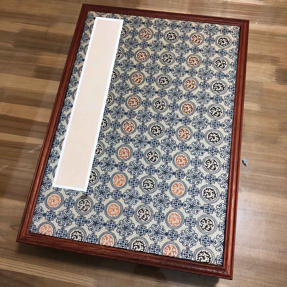 4号红木镶边宣纸册页高端宋锦卡纸宣纸45*32一本收藏创作馈赠用纸