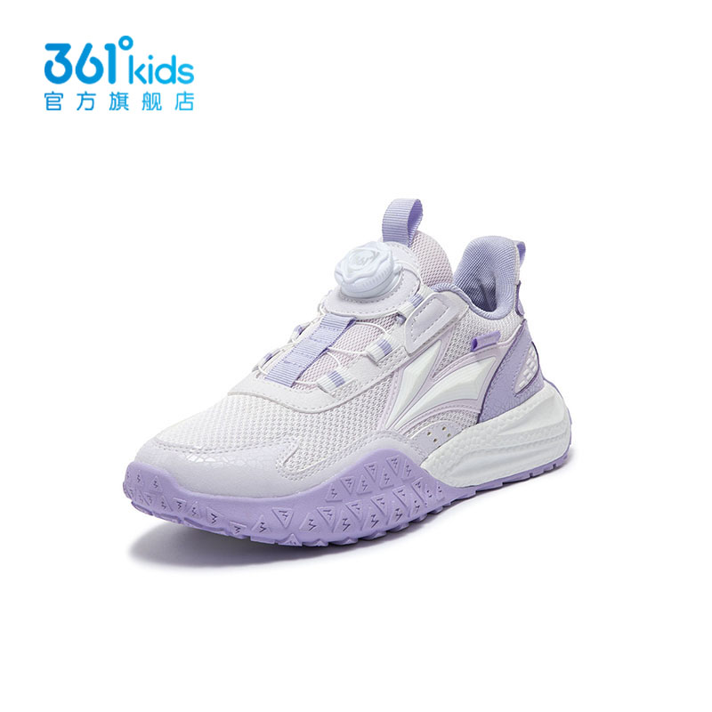 361°kids儿童2025冬季旋钮科技女童经典时尚百搭轻便运动鞋透气