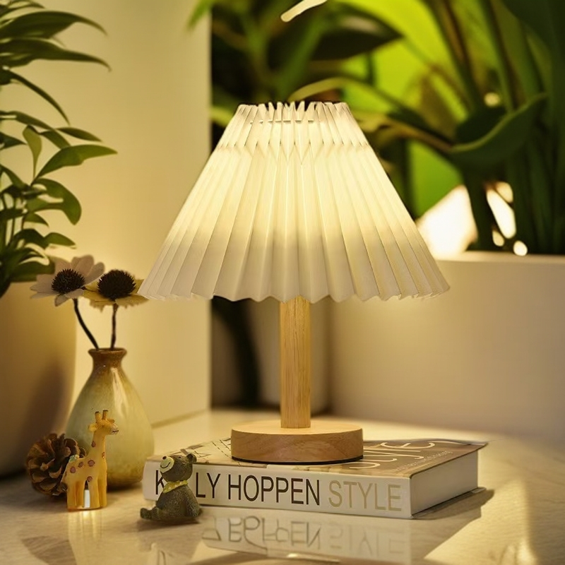 【直播间定制飘漆台灯】网红百褶灯卧室床头灯宿舍护眼灯NO退NO换