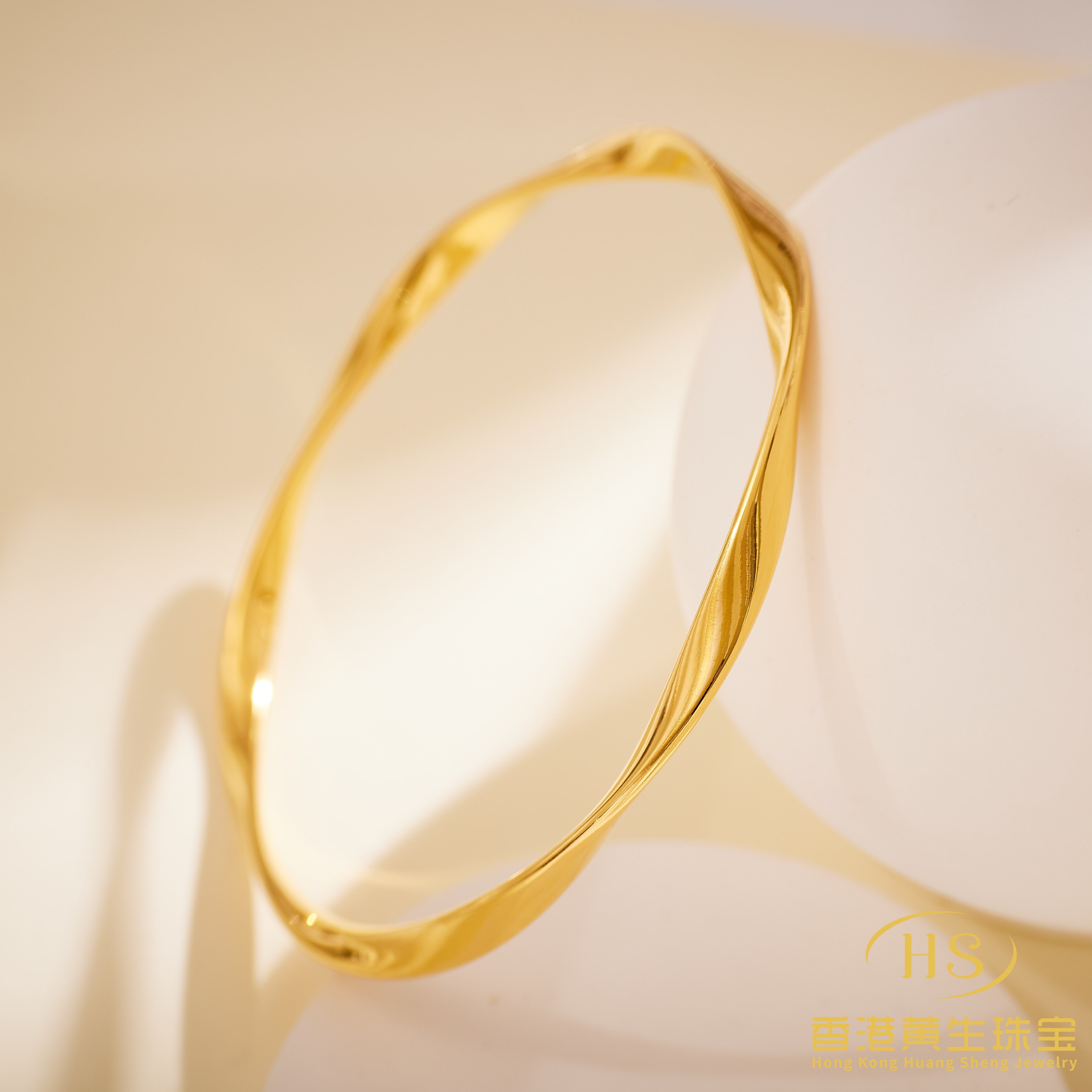 5D硬金足金999莫比乌斯金手镯时尚轻奢欧美百搭黄金首饰-多退少补