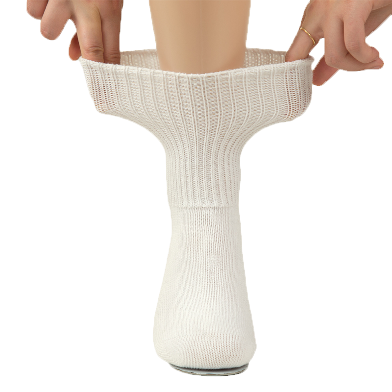 松口不勒脚纯棉袜肥胖体质孕妇月子袜宽松加大不掉筒高筒舒服袜