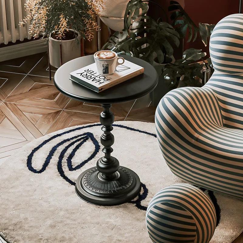 角几铁艺床头边几阳台小圆桌沙发边柜家用小茶几家庭摆件