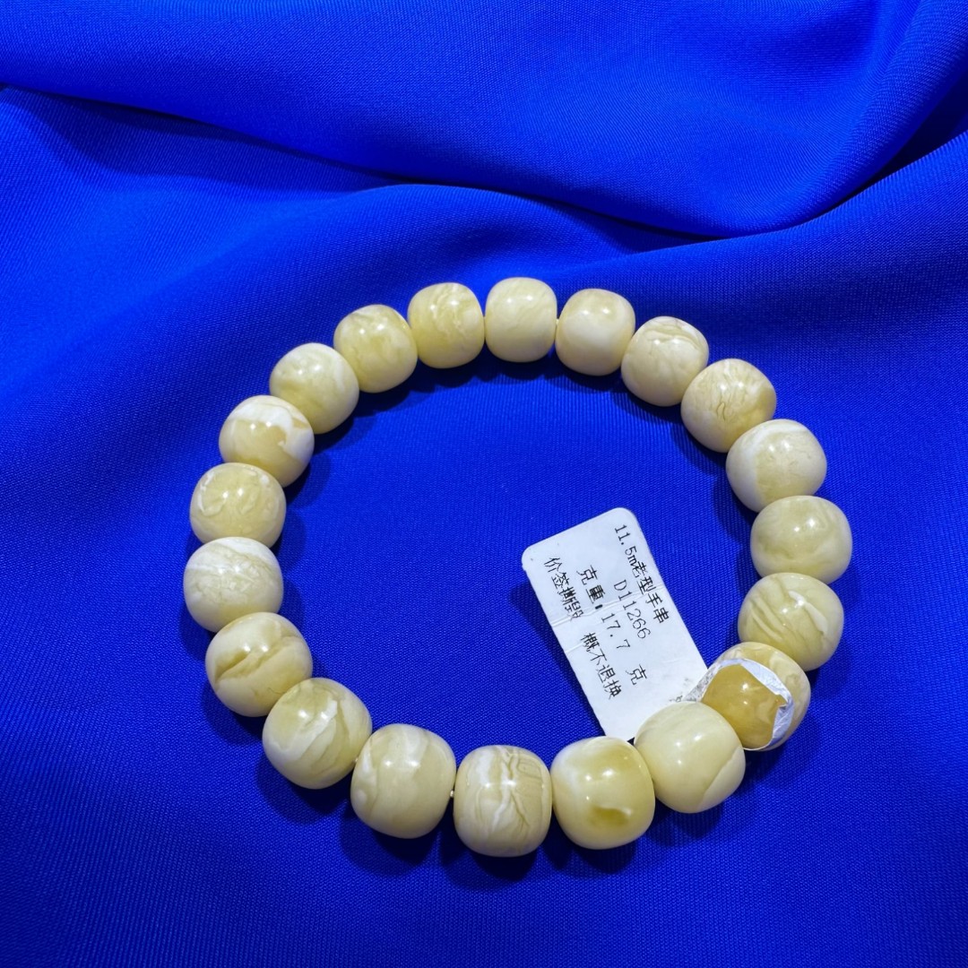 天然俄料阿尔卑斯精工老型蜜蜡手串