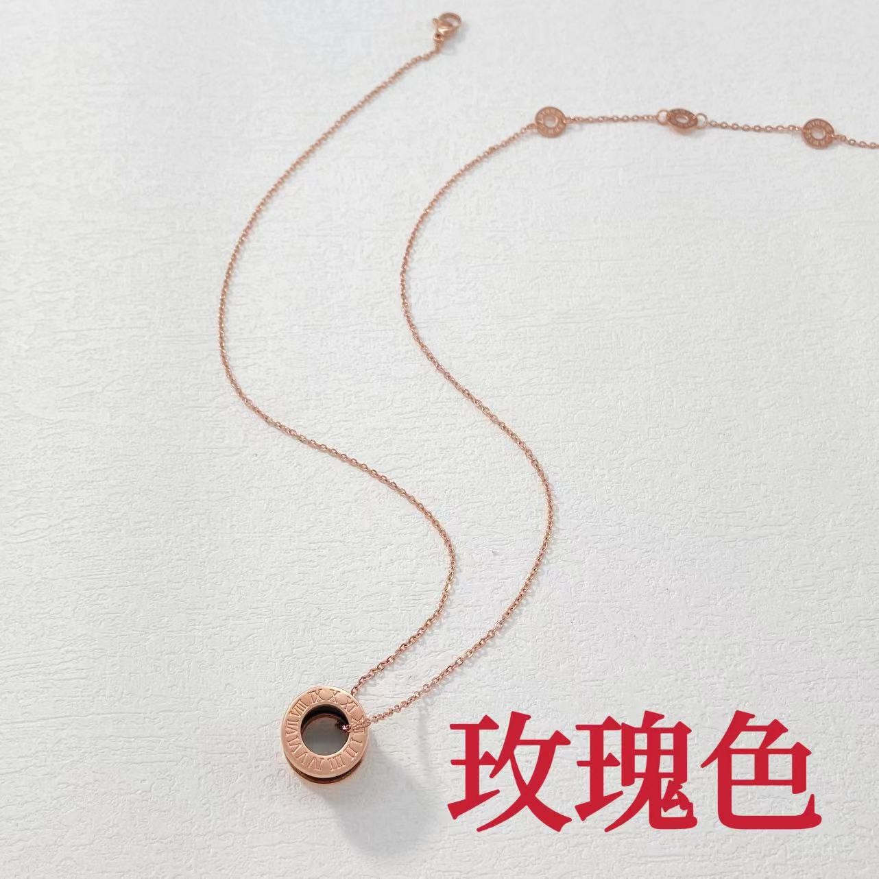 钛钢项链 木木（RZ3080）预售 50厘米 黑陶瓷弹簧路路通项链