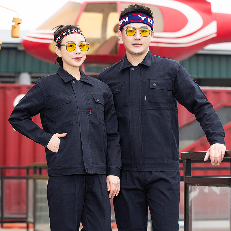 乔迪棉双层男士春秋长袖加厚耐磨工作秋冬防烫薄款电工半韵假发片