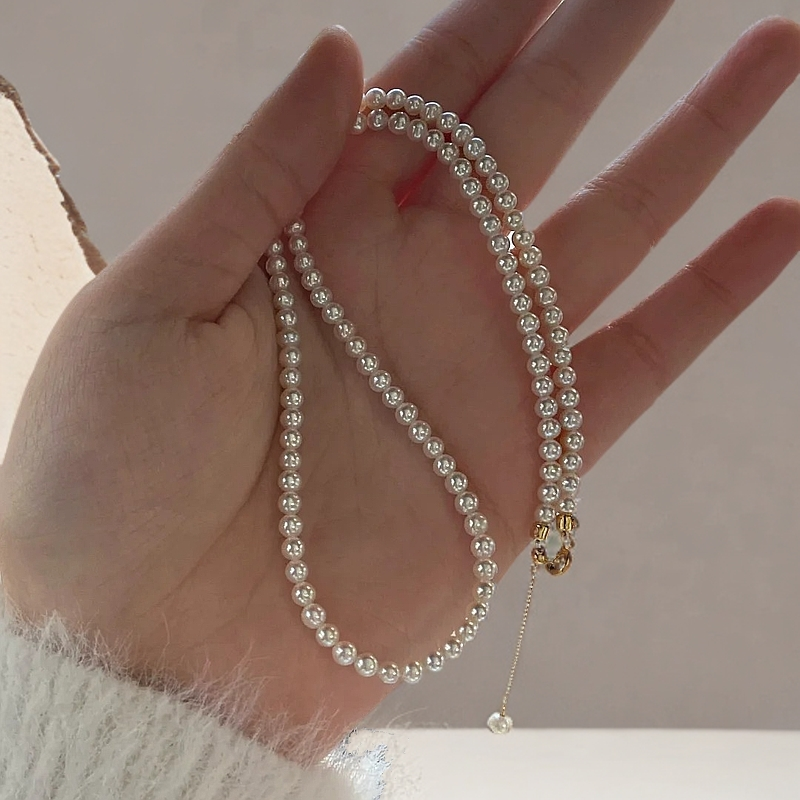 【鱼先生】双11赵露思高品质18k金4-5天然淡水珍珠项链诸暨baby珠