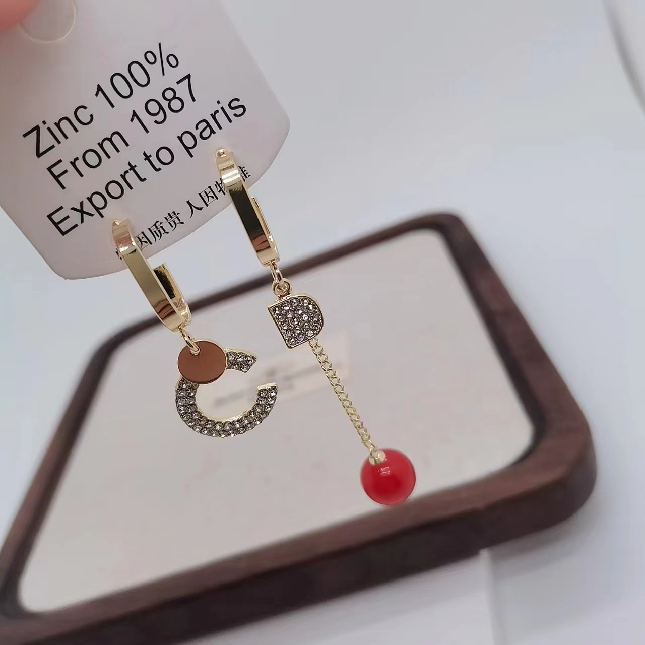 铜合金耳饰 气质轻奢百搭简约简约优雅精致网红设计师耳环F3057