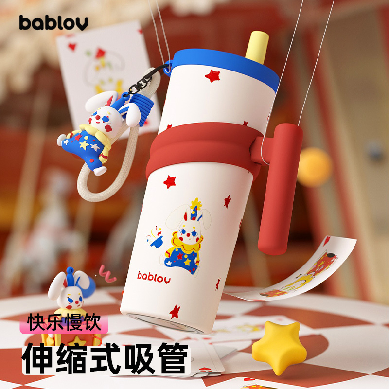 bablov保温杯女生高颜值水杯不锈钢茶水分离学生咖啡杯子保冷宝宝