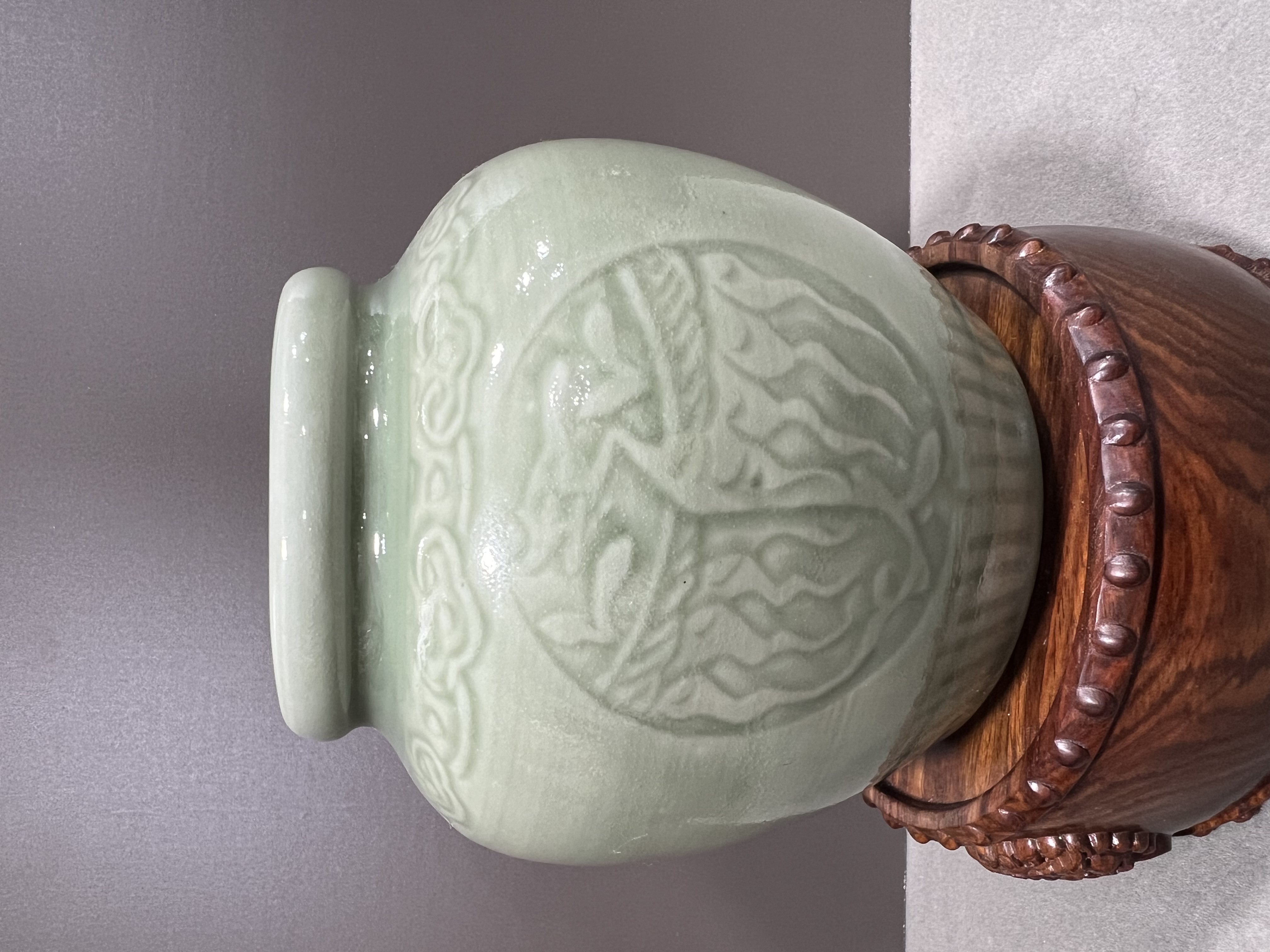 豆青太白尊，全美品