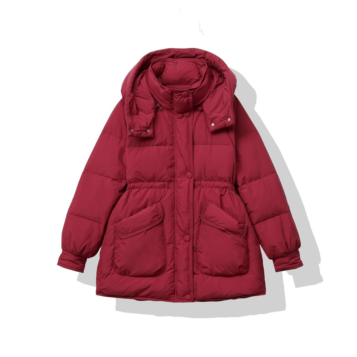 反季今年流行爆款羽绒服女2023冬季新款连帽中长收腰小个子面包服