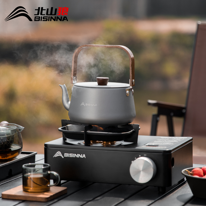 北山狼水壶露营户外便携式茶具铝合金围炉煮茶壶烧茶煮水泡茶野营