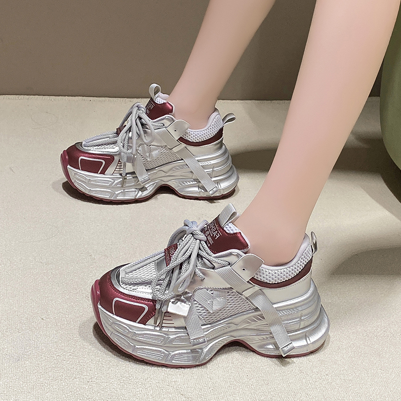 【男女同款】今年流行爆款老爹鞋女2025春季新款透气百搭厚底运动鞋