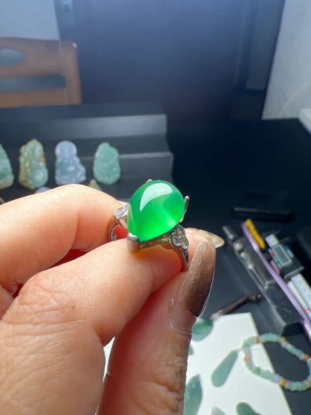 非金属合成锆石戒指 戒指女款精致时尚