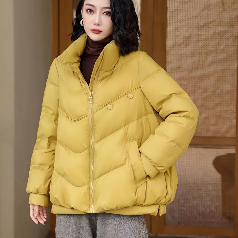 波司豋羽绒服女2023年反季新款潮流时尚洋气轻便立领小个子白鸭绒