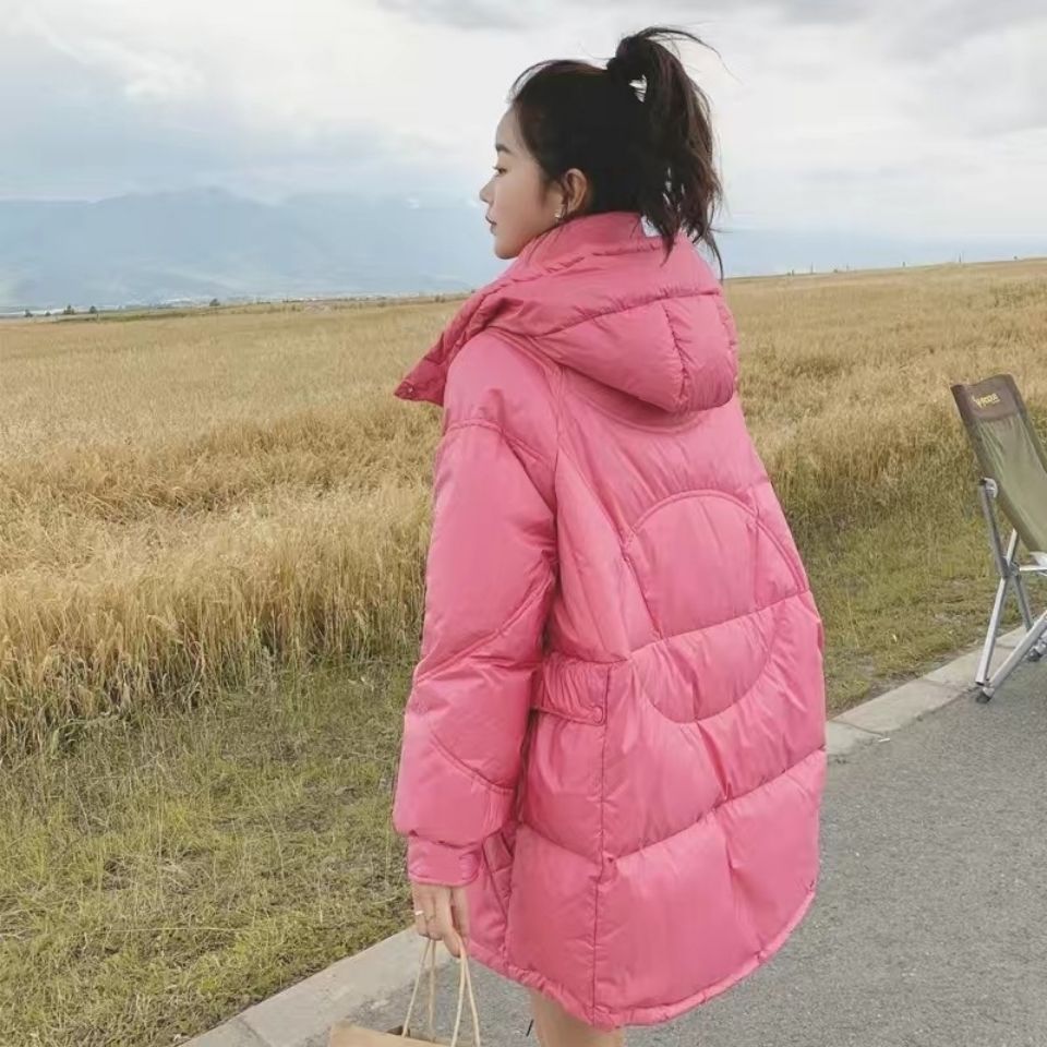 雪中飞白鸭绒加厚羽绒服2023年冬季新款洋气韩版保暖中长款时尚女