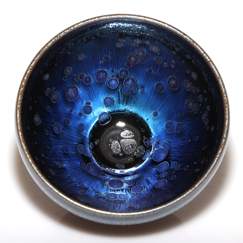 建阳建盏大师级飞惺手工正宗原矿釉黑瓷窑曜变盏收藏精品主人杯盏